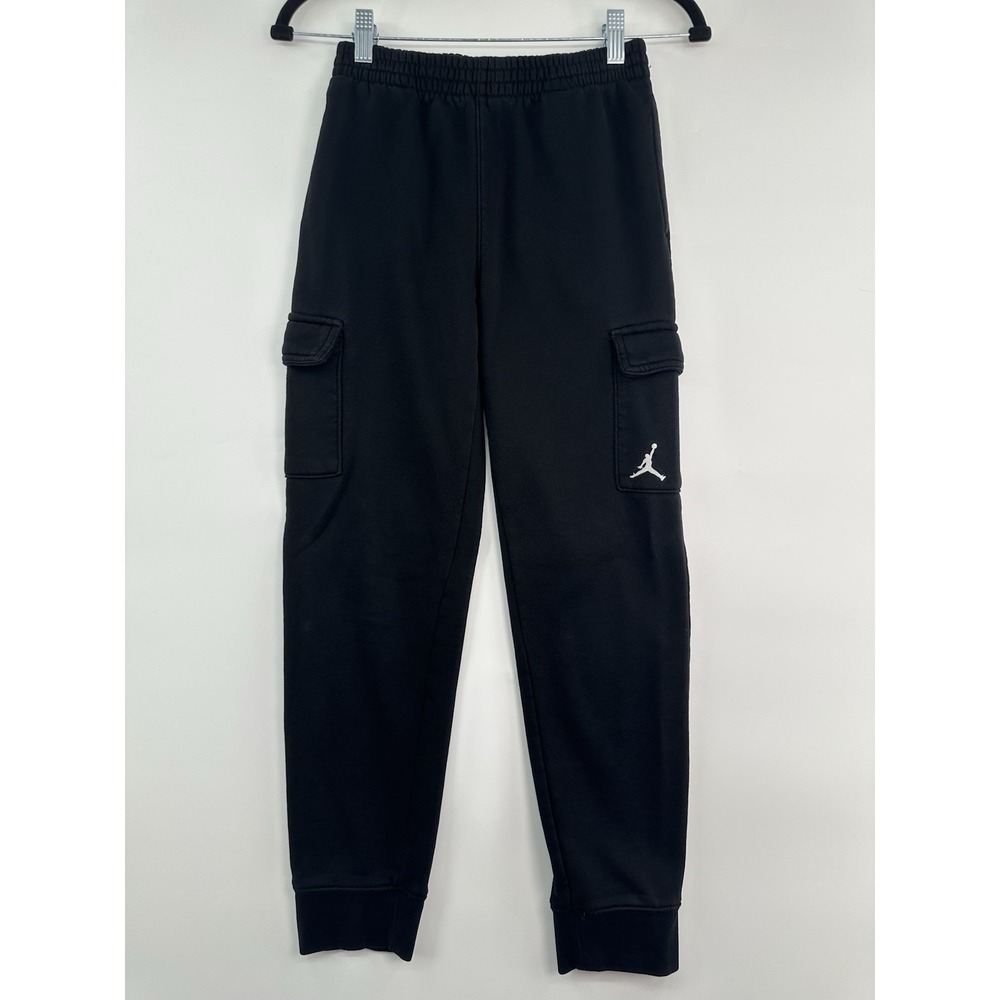 Air Jordan Boys Large 12-13 Years Black Cargo Athletic Fleece Jogger Sweatpants